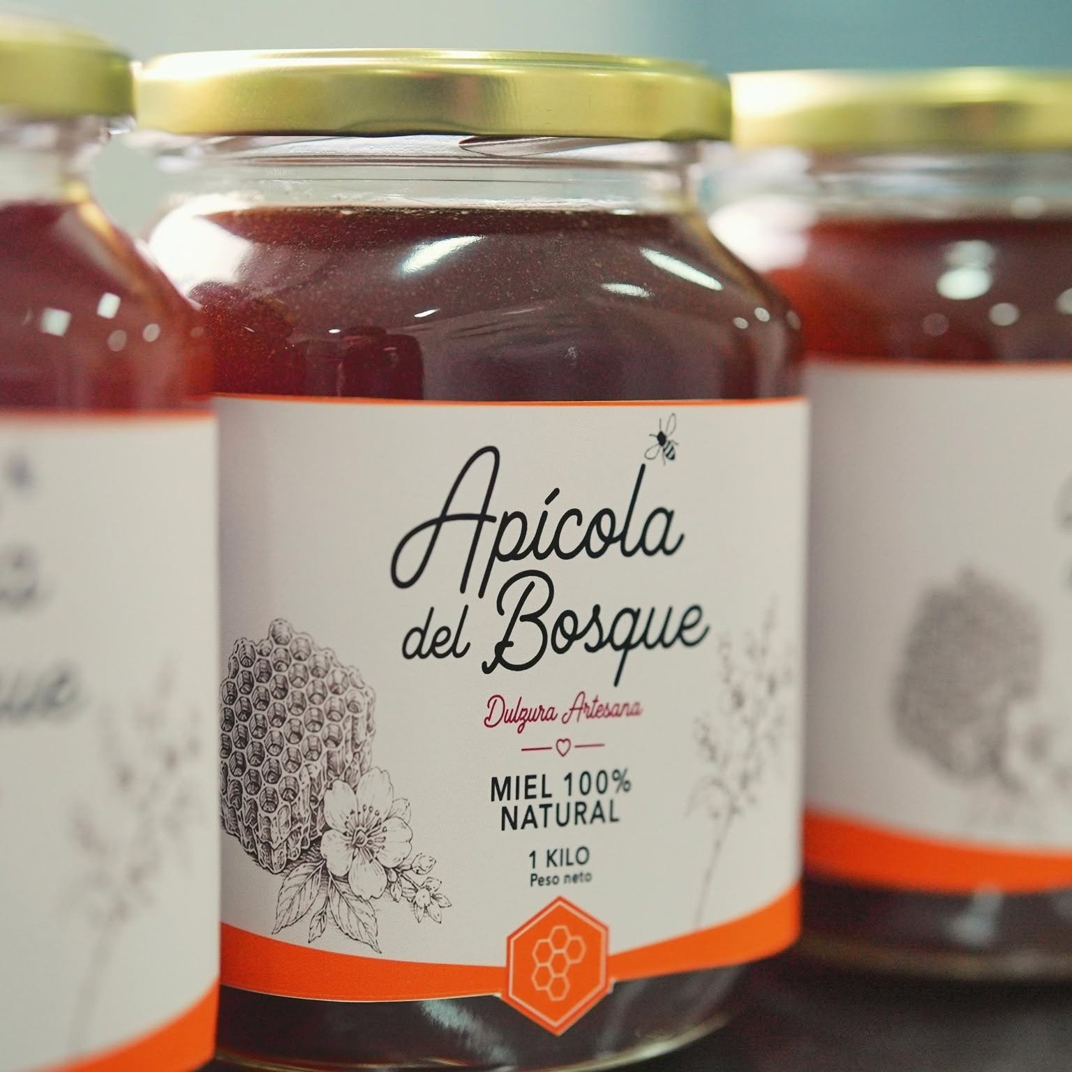 Frascos de Miel 100% Natural Apícola del Bosque